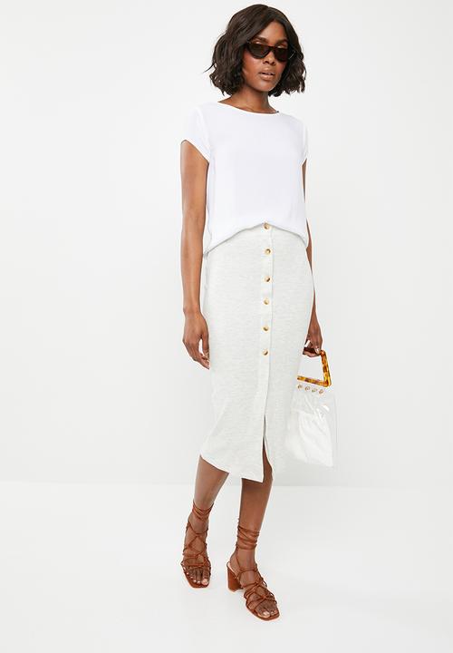 Superbalist - Pull on bodycon skirt - grey