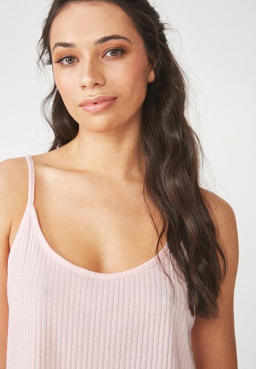 Cotton On - Rib sleep tank top - pink