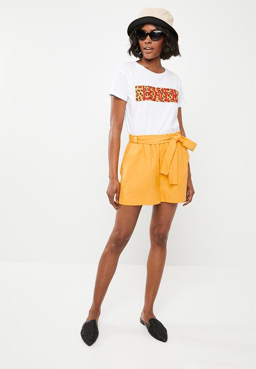 Superbalist - Linen blend shorts - yellow 