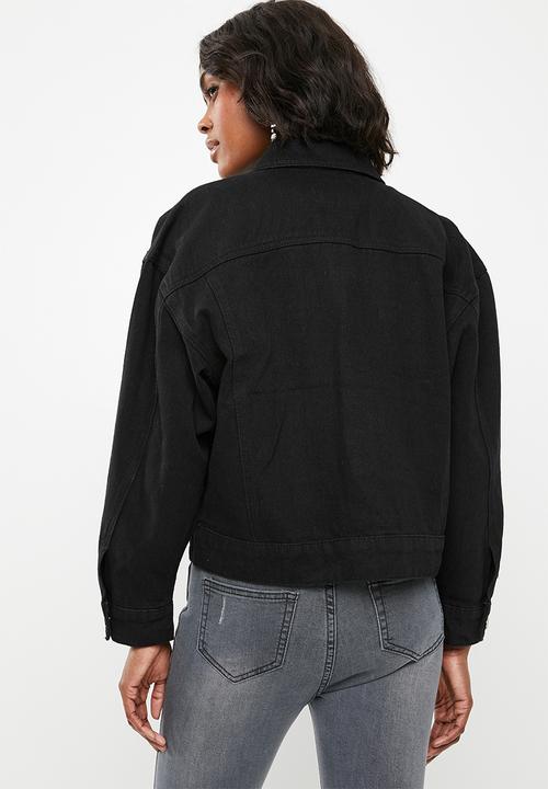 STYLE REPUBLIC - Boxy trucker denim jacket - black