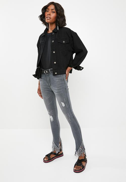 STYLE REPUBLIC - Boxy trucker denim jacket - black