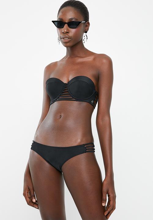 SISSY BOY - Strappy padded bikini top - black