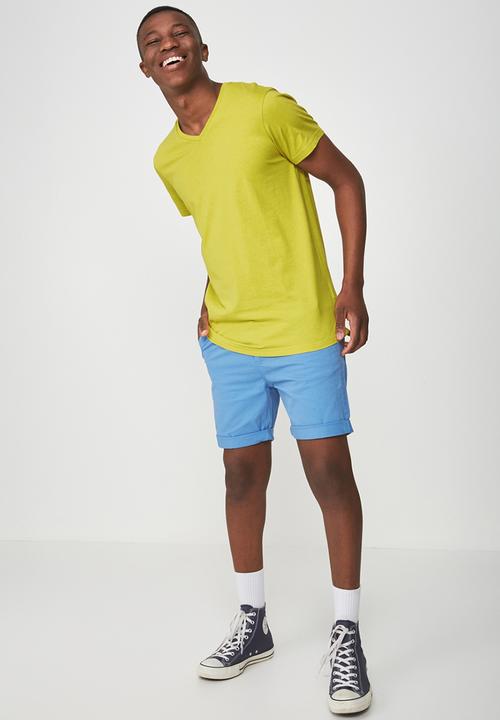 Cotton On - Essential V-neck short sleeve tee - yellow
