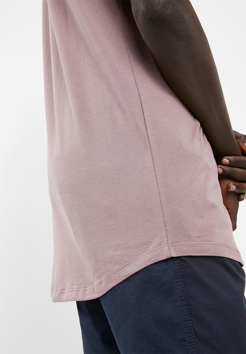Superbalist - Curved hem longline tee - dirty pink