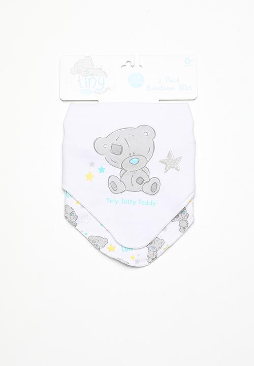 Character Baby - Tinny tatty teddy 2 pack bandana bibs - grey