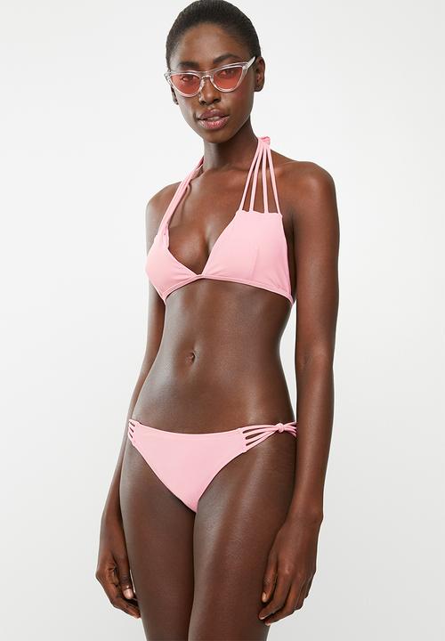 London Hub - Strap bikini set -  pink 
