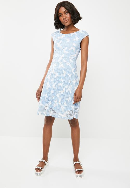 Revenge - Butterfly fit & flare dress - blue