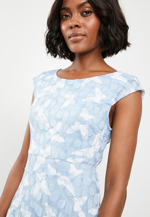 Revenge - Butterfly fit & flare dress - blue