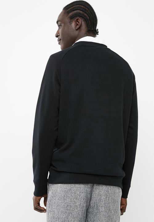 adidas Originals - Raglan trefoil crew sweat - black & white