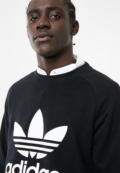 adidas Originals - Raglan trefoil crew sweat - black & white