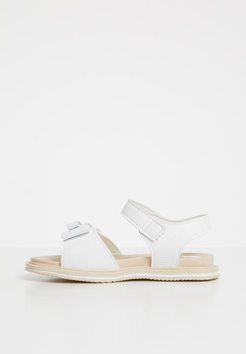 Pop Candy - Bow detailed sandal - white