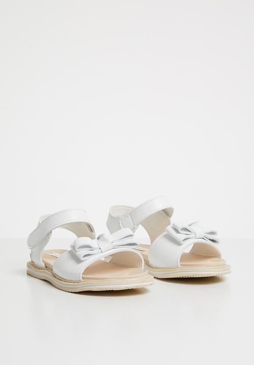 Pop Candy - Bow detailed sandal - white