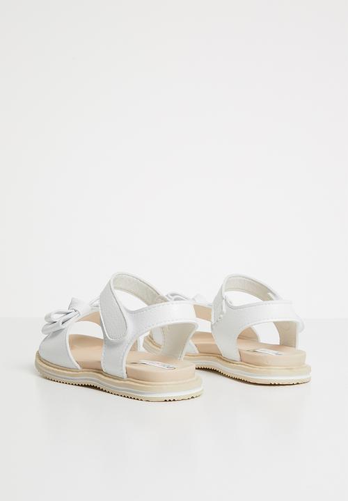 Pop Candy - Bow detailed sandal - white