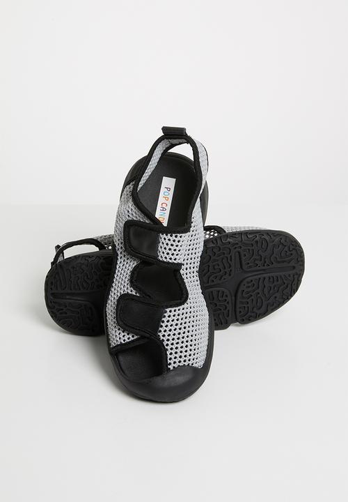Pop Candy - Mesh cage sandal - grey & black