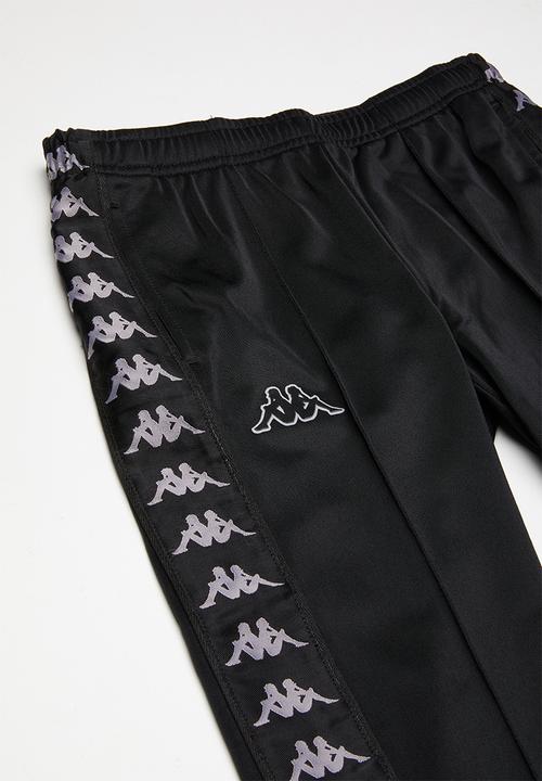 KAPPA - 222 banda rastoria rib slim trackpants - black