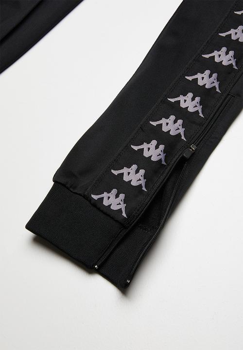 KAPPA - 222 banda rastoria rib slim trackpants - black