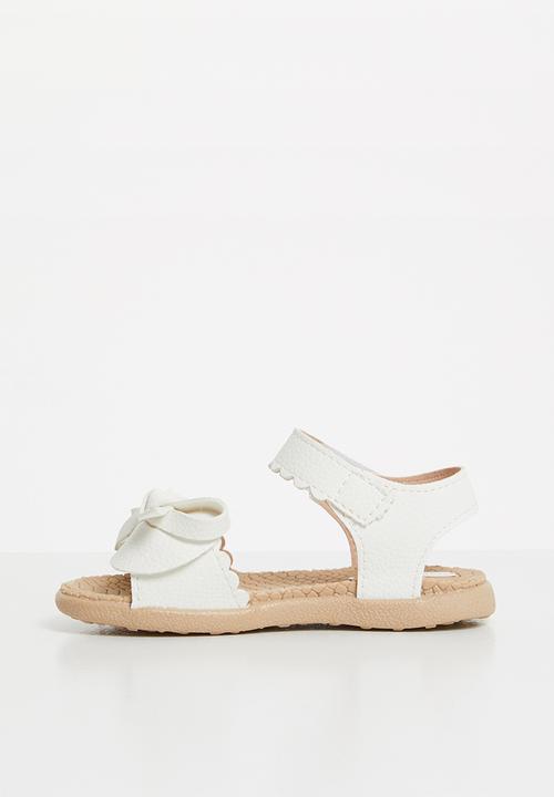 Pop Candy - Kids bow detailed sandal - white
