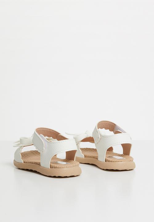 Pop Candy - Kids bow detailed sandal - white