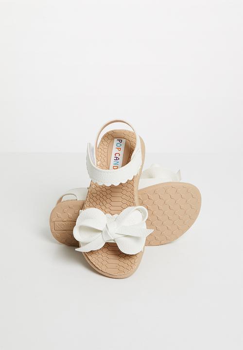 Pop Candy - Kids bow detailed sandal - white