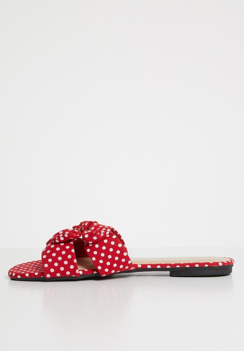 Miss Black - Alslina sandal - red & white