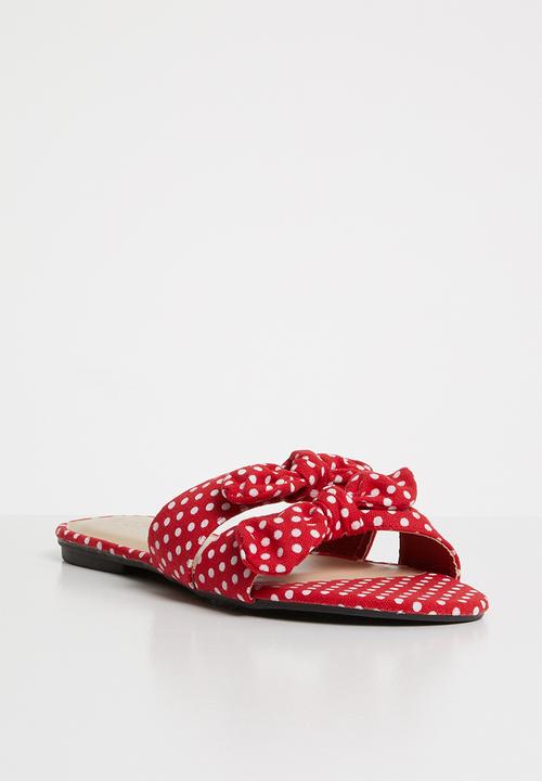 Miss Black - Alslina sandal - red & white