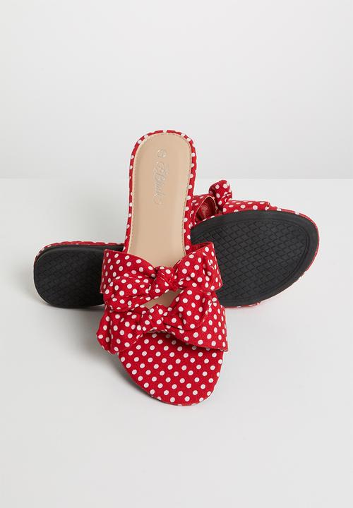 Miss Black - Alslina sandal - red & white