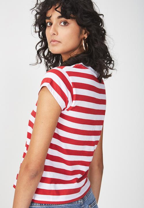 Cotton On - Tbar friends - red & white 