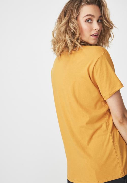 Cotton On - Tbar fox graphic T-shirt - tan