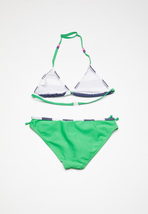 Pop Candy - Striped colour block bikini - multi