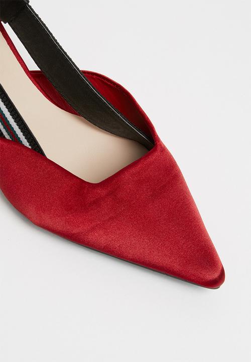 STYLE REPUBLIC - Slingback kitten heels - red