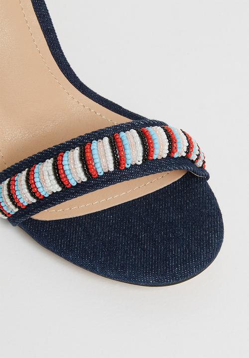 Plum - Ankle strap heels - navy