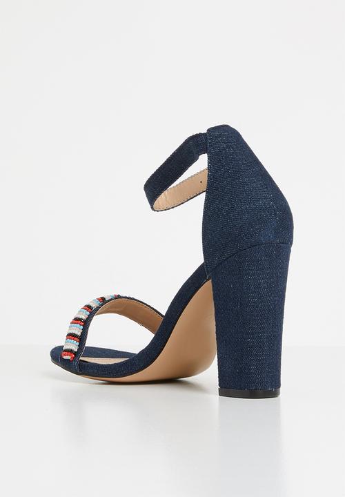 Plum - Ankle strap heels - navy