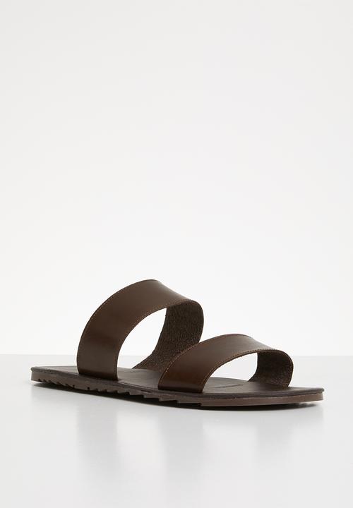 Superbalist - Two strap slide - brown