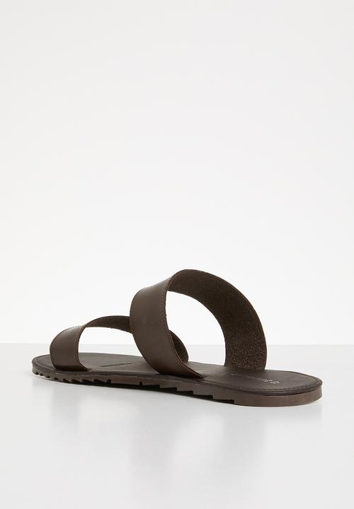 Superbalist - Two strap slide - brown