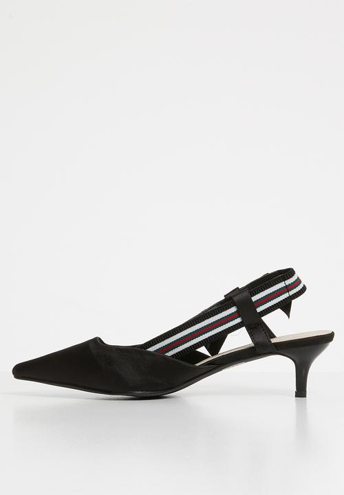 STYLE REPUBLIC - Bow detail slingback heels - black