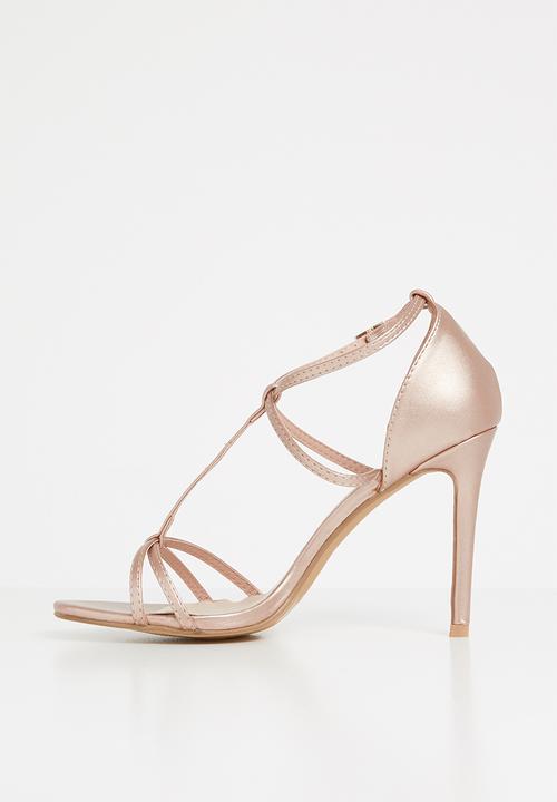 STYLE REPUBLIC - Strappy heels - rose gold