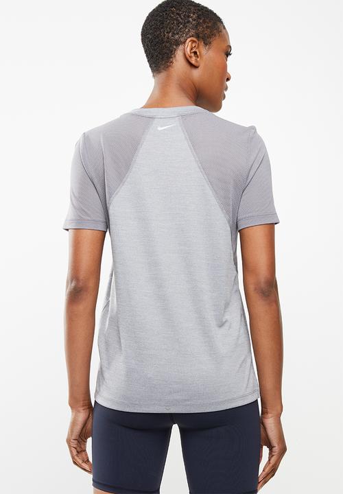 Nike - Nike miler short sleeve  top - grey