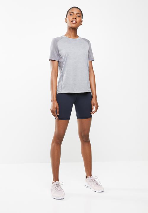 Nike - Nike miler short sleeve  top - grey