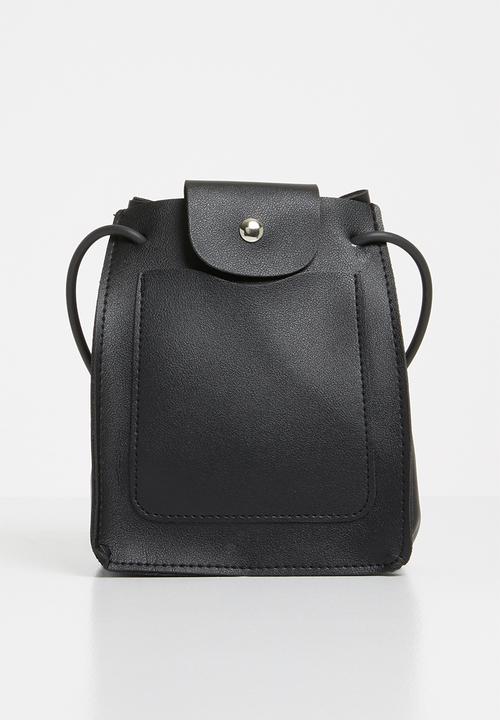Superbalist - Claire floral embroidered bag  PU - black