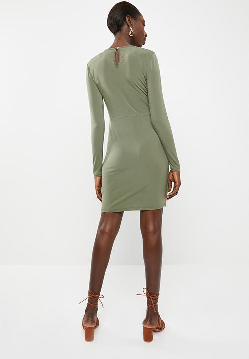 Superbalist - Draped mini dress - khaki