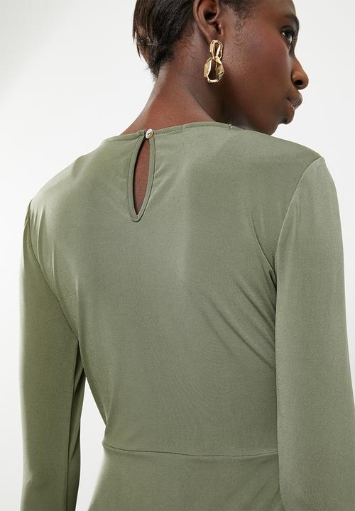 Superbalist - Draped mini dress - khaki