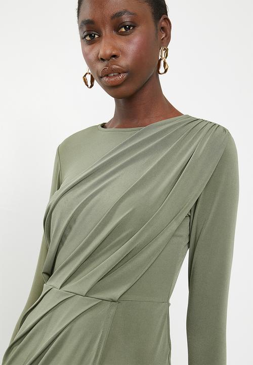 Superbalist - Draped mini dress - khaki