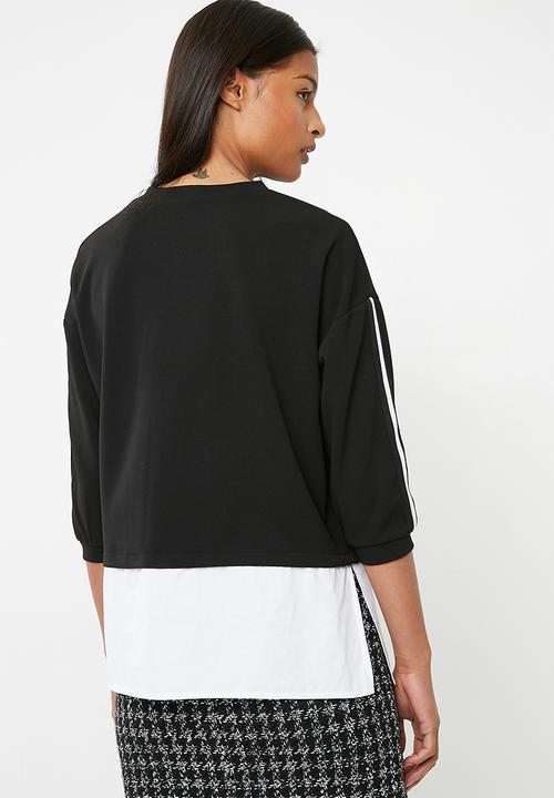 Superbalist - Upstyled twofer top - black 