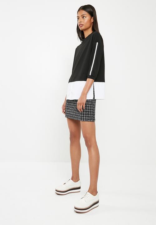 Superbalist - Upstyled twofer top - black 