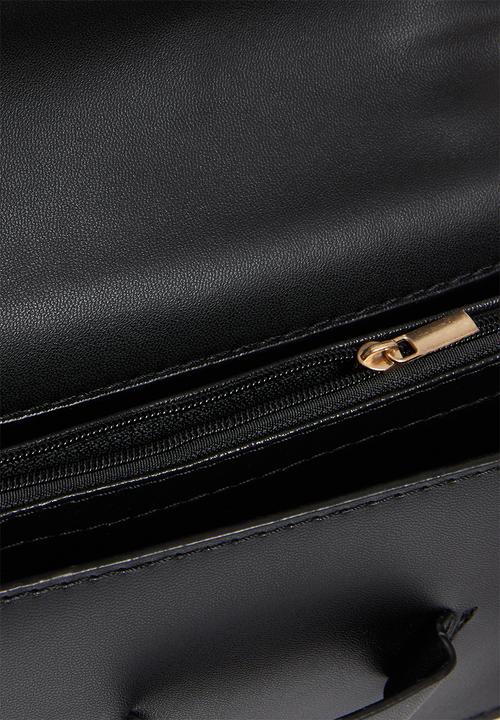 Superbalist - Demi envelope clutch PU - black