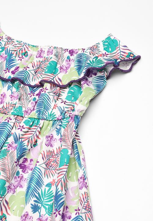 Twin Clothing - Frill tropical print dress - multi