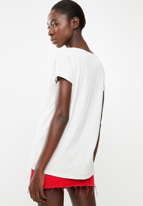 Lizzy - Marjorie tee - white & blue