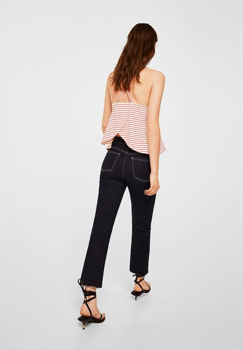MANGO - Crisscross strappy top - off white