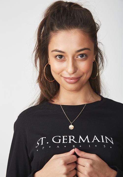 Cotton On - Tbar tammy chopped graphic long sleeve - black