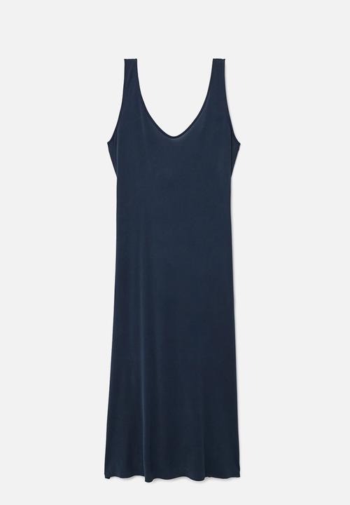 MANGO - Bow gown dress - navy